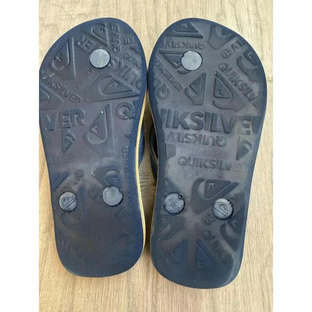 Quiksilver Kids Flip Flops Child Youth Size 11/12 | Beach Pool Summer Sandals